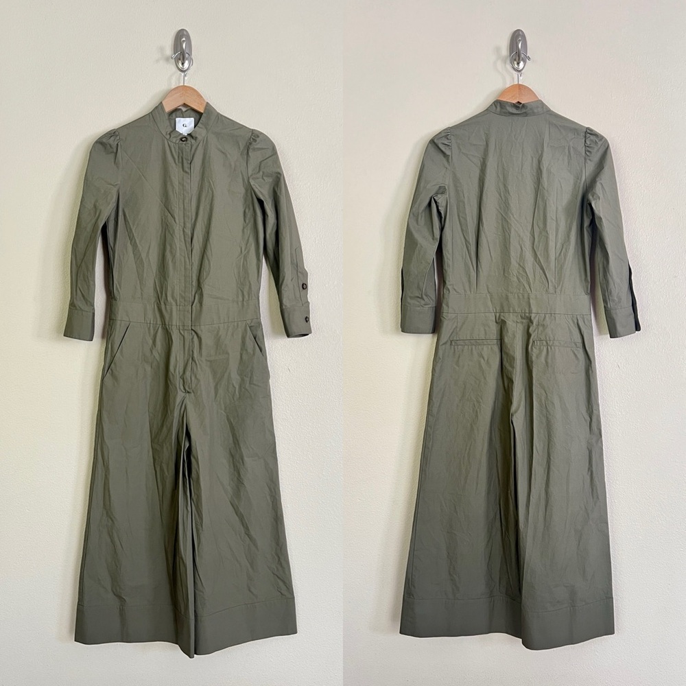 GWYN Blair Wide Leg Jumpsuit in Army Green - Picture 7 of 13